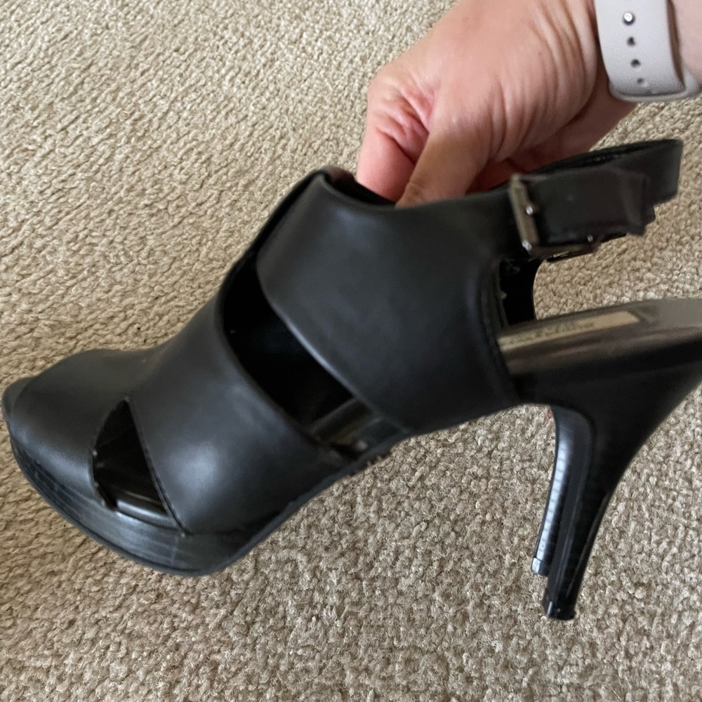 Woman’s high heel shoes